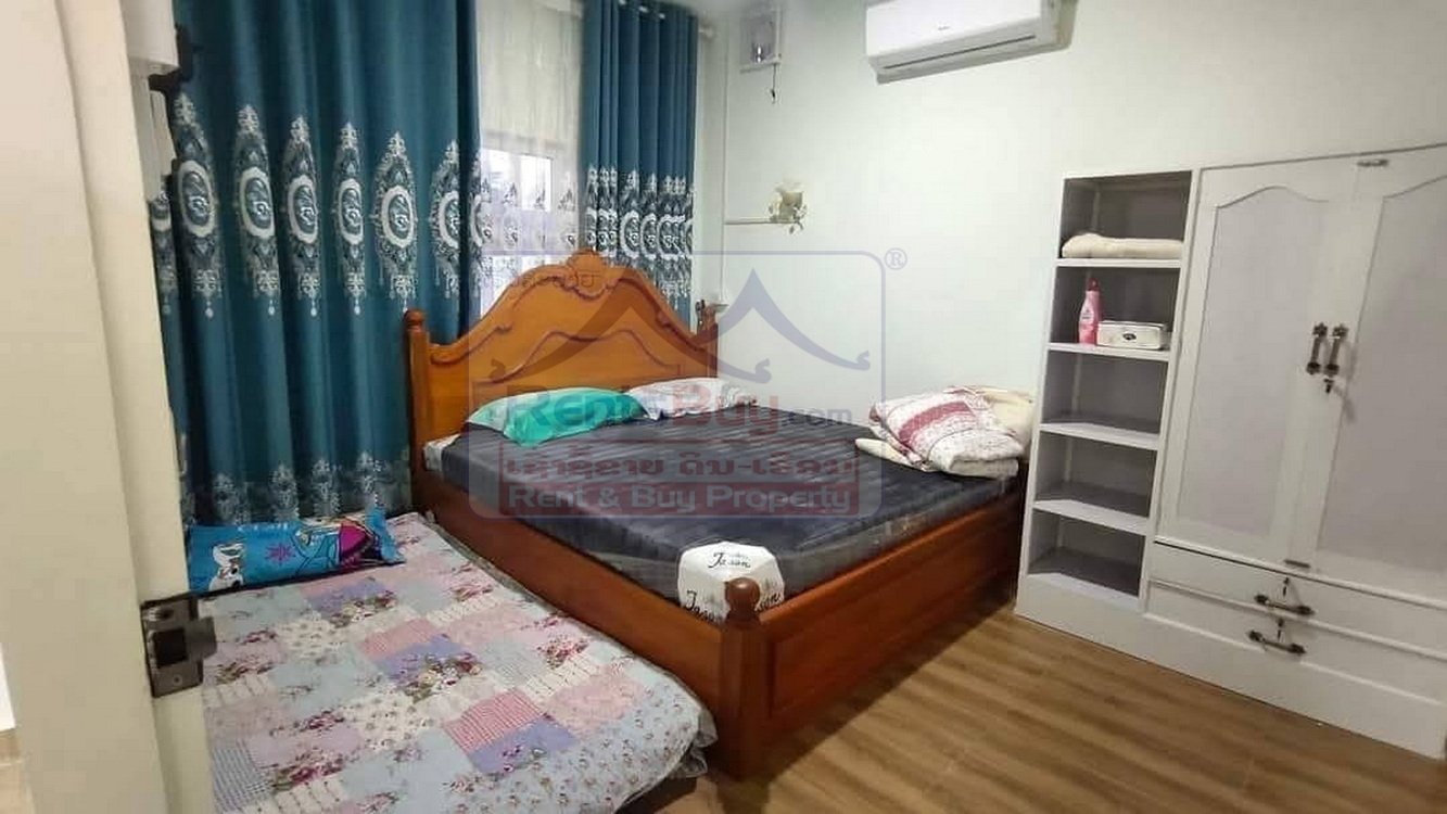 6753-Prime Vientiane Rental: Fully Furnished Rowhouse near Lao National Stadium