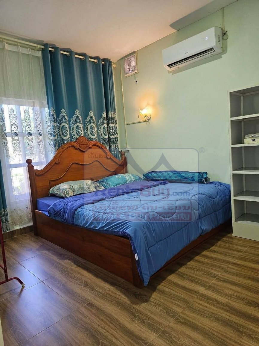 6753-Prime Vientiane Rental: Fully Furnished Rowhouse near Lao National Stadium