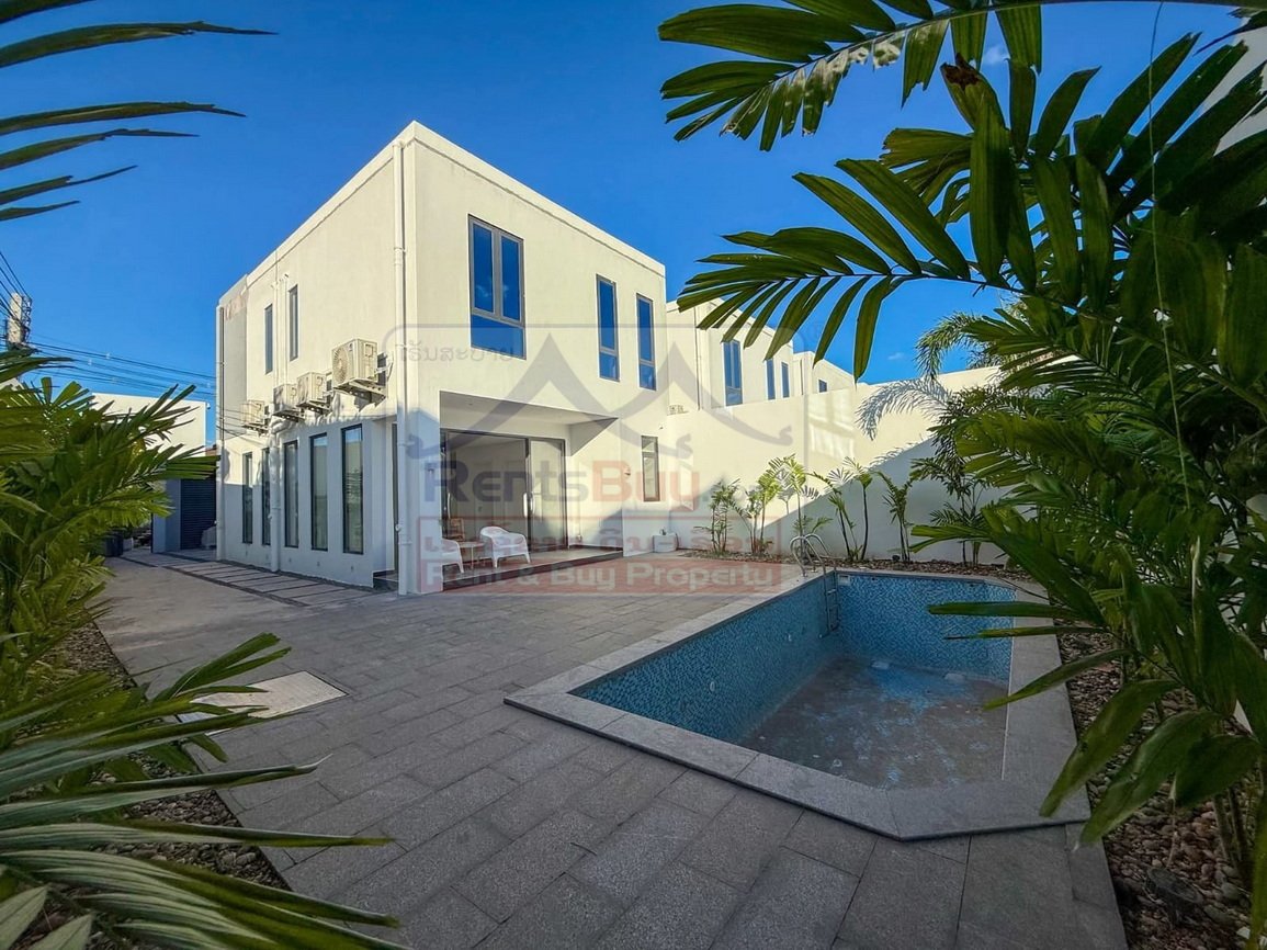 compoundhouse04 6781-Prime Vientiane New Compound – Luxury 3–8 Bedroom Houses with Pool Near Setthathirath Hospital
