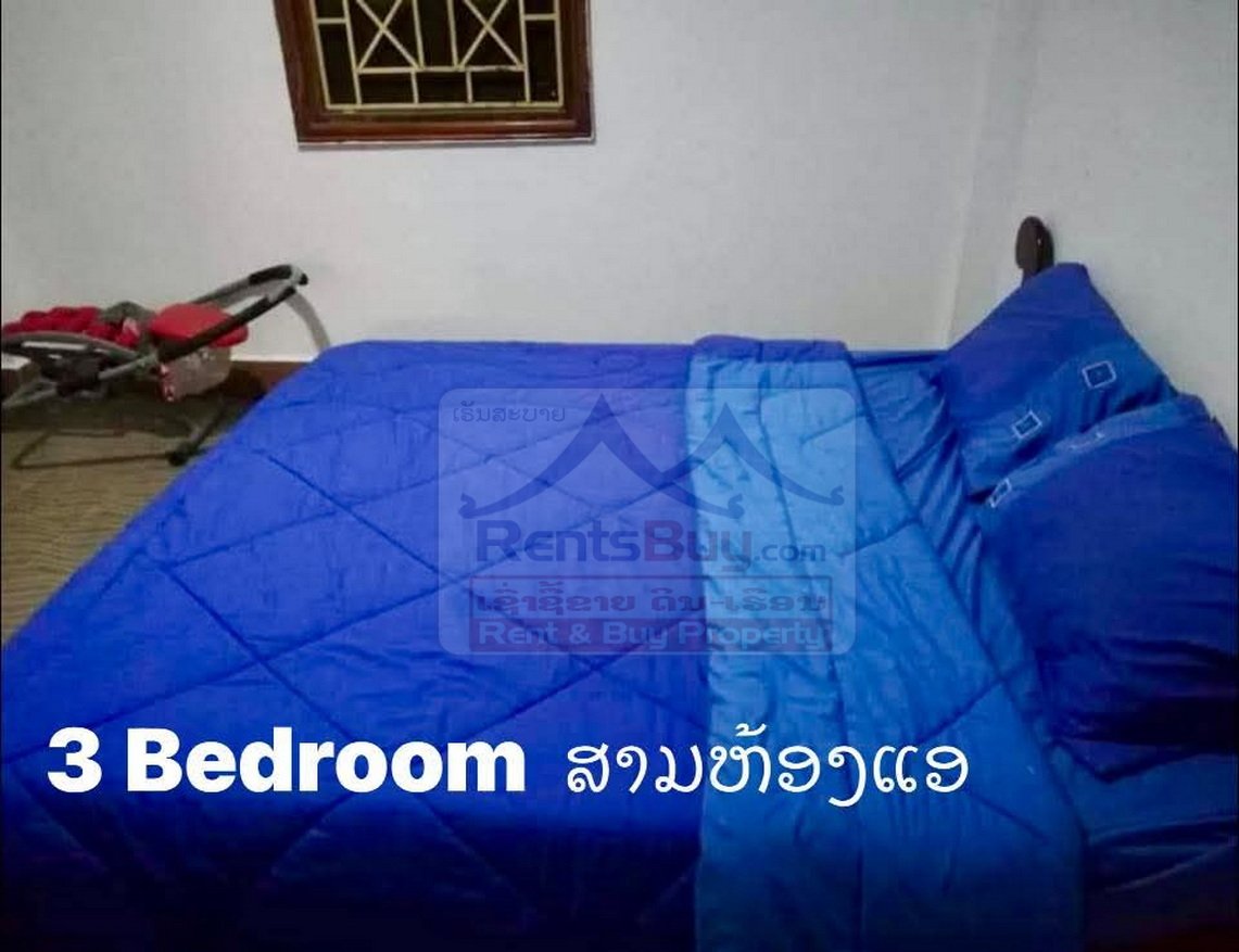 houseforrent02 6762-Modern Lao-Style 3-Bedroom Family Home for Rent – Prime Location Near Luang Prabang Center
