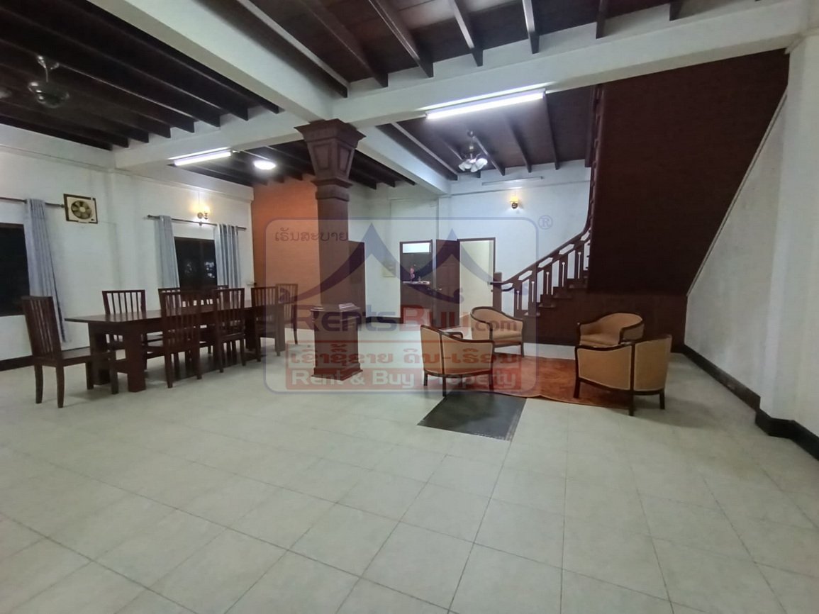 6776-Spacious Lao-Style Modern Compound Residence for Rent in Prime That Luang District, Vientiane