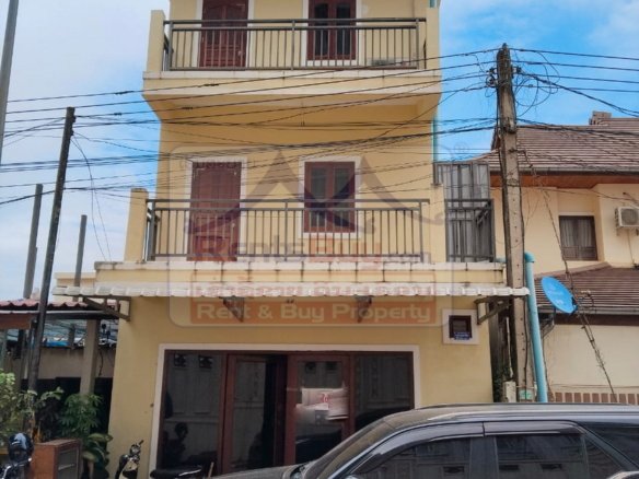 6783-Fully Furnished 3-Bedroom Shophouse for Rent Near Iconic That Luang, Vientiane