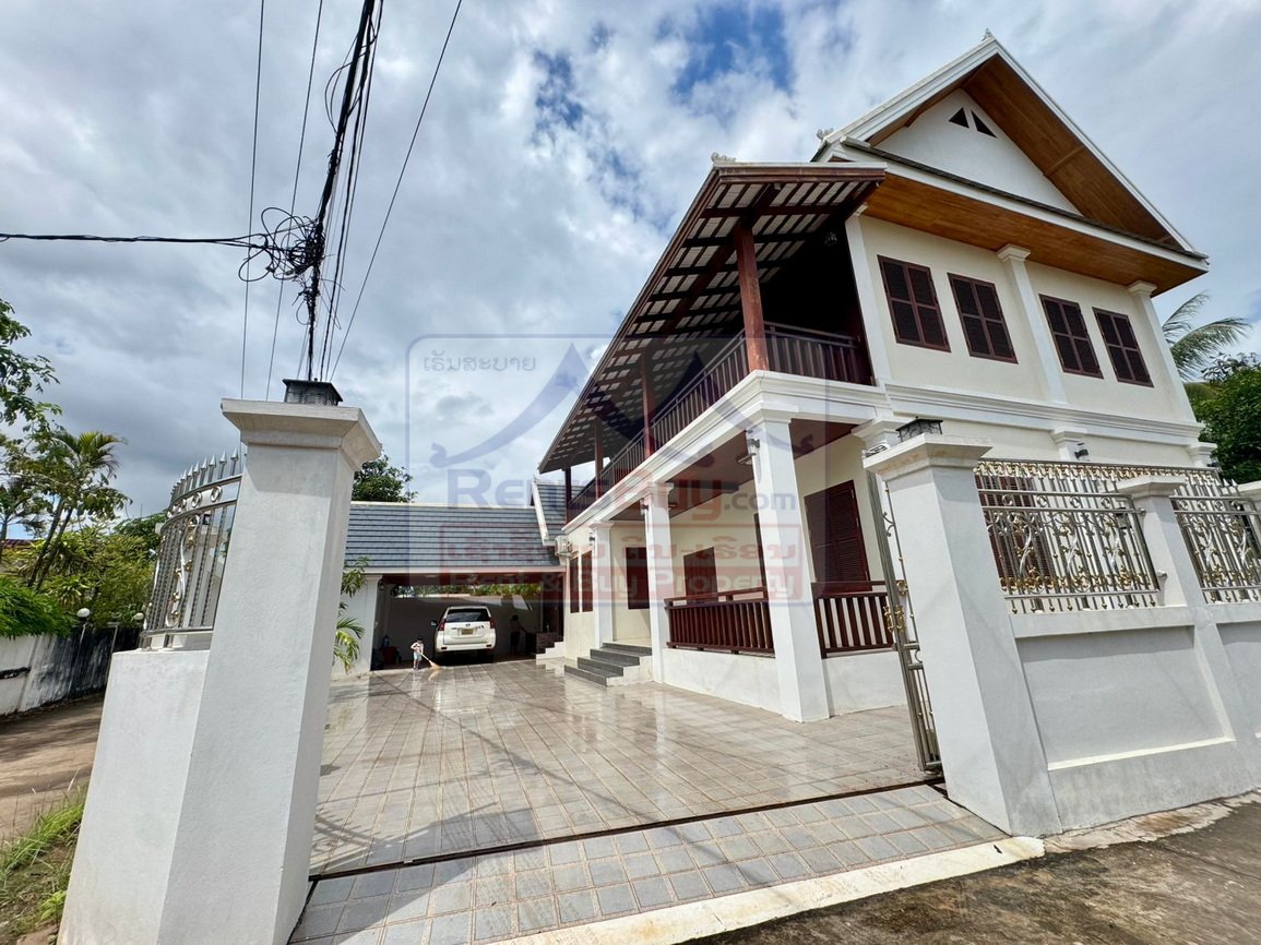 houseforrent02 6789-Spacious Two-Story House for Rent Near Thatluang, Vientiane Capital
