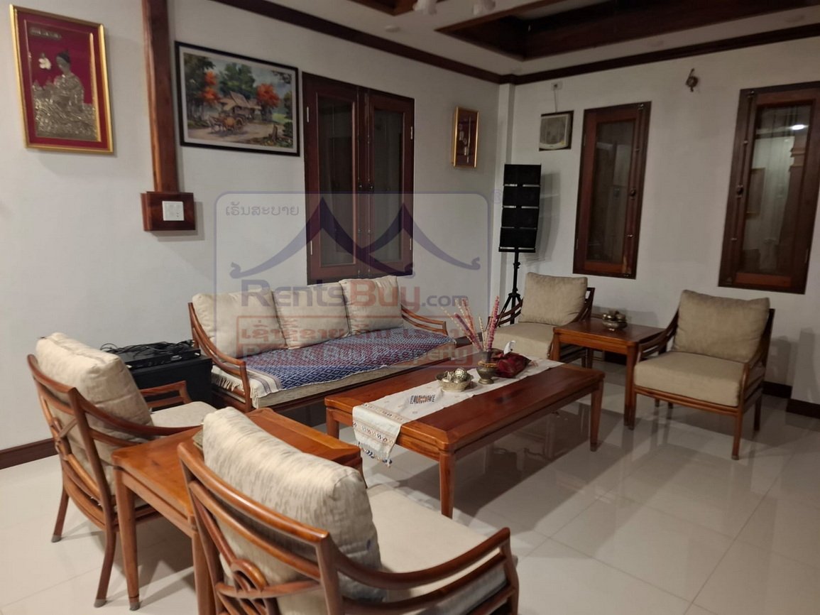 houseforrent06 6777-Spacious 5-Bedroom Fully Furnished Villa for Rent in Xaythany District, Vientiane Capital