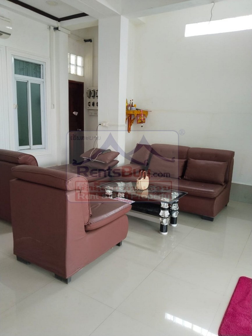 houseforrent06 6783-Fully Furnished 3-Bedroom Shophouse for Rent Near Iconic That Luang, Vientiane