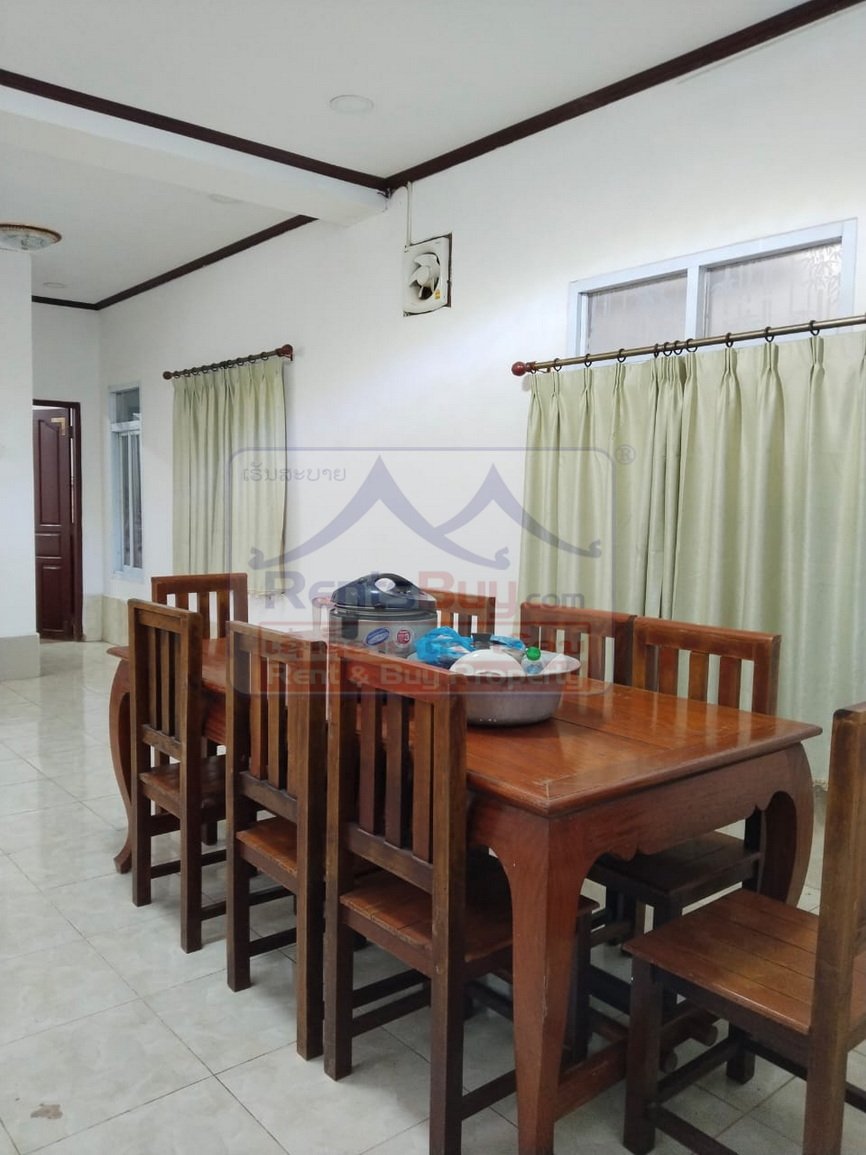 houseforrent07 6783-Fully Furnished 3-Bedroom Shophouse for Rent Near Iconic That Luang, Vientiane