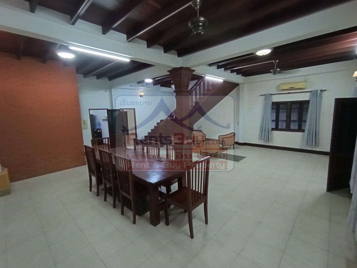 6776-Spacious Lao-Style Modern Compound Residence for Rent in Prime That Luang District, Vientiane