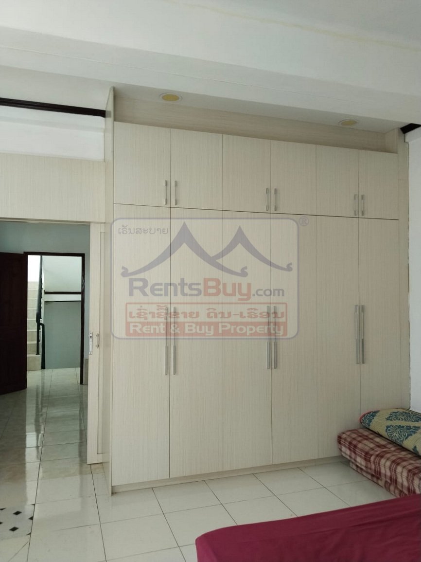 houseforrent08 6783-Fully Furnished 3-Bedroom Shophouse for Rent Near Iconic That Luang, Vientiane