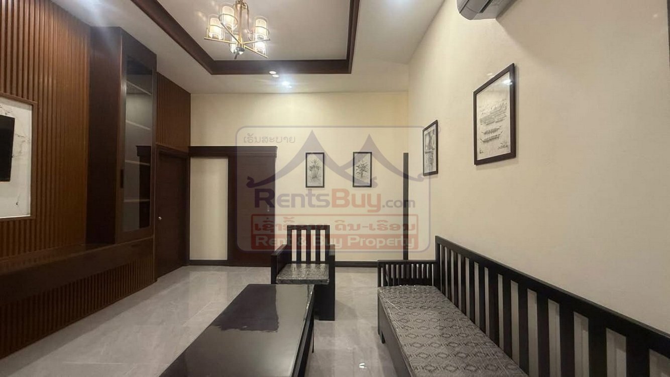 6793-Fully Furnished 3-Bedroom House for Rent in Sikottabong District, Vientiane Capital