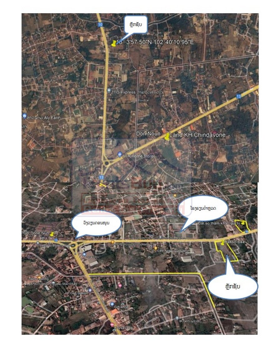 landforsale02 6791-Prime Vacant Land for Sale – 17,521 sqm Along Main Road in Don Noun Area, Vientiane Capital