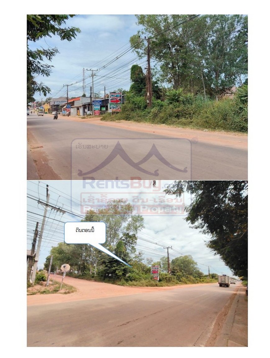 landforsell01 6794-Prime Land for Sale – Direct Frontage on Route 13 North, Vientiane