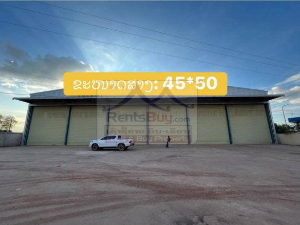 6780-Spacious 2,250 sqm Warehouse for Rent on 450-Year Road – Prime Commercial Location, Vientiane, Laos