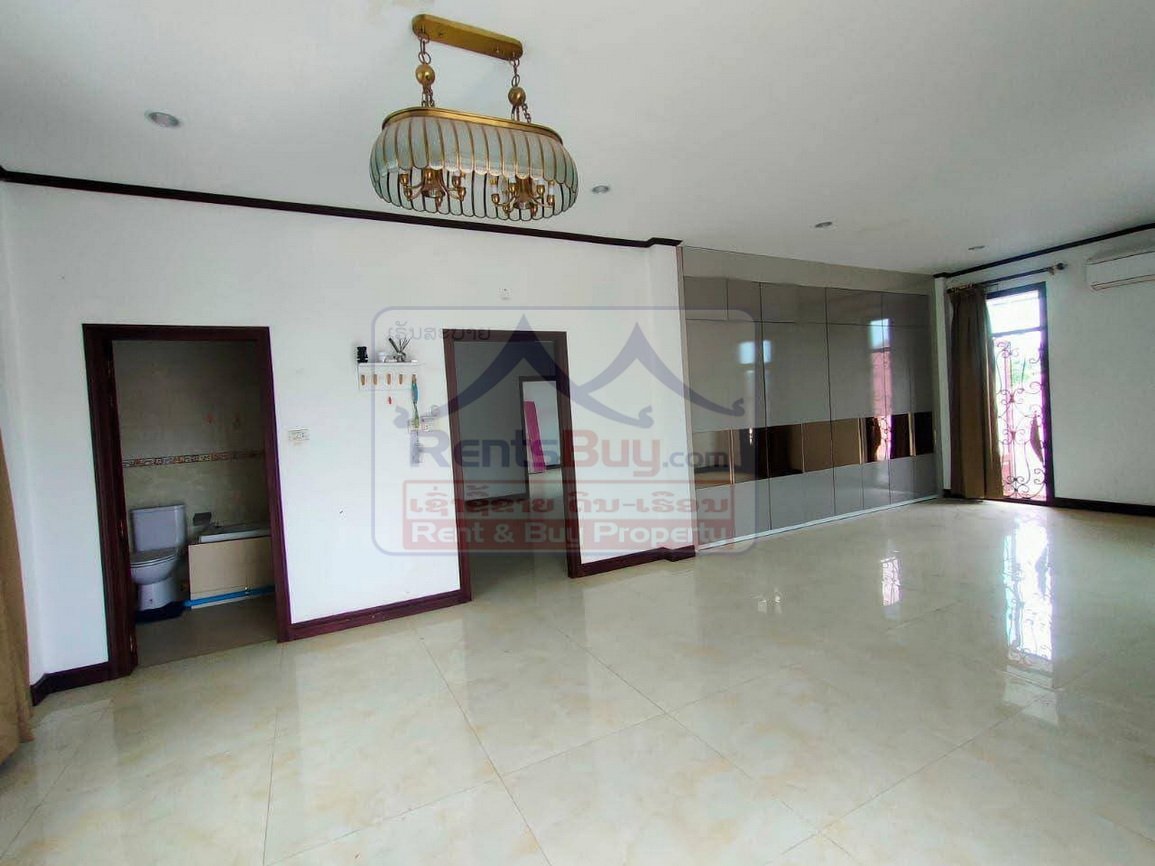 houseforrent02 6826-Fully Furnished 3-Bedroom Home Near BeerLao Factory – Hadxayfong District