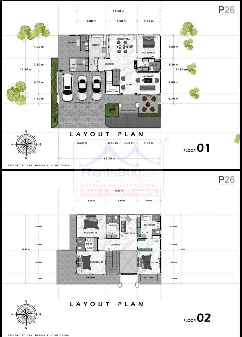 6887-Luxury 5-Bedroom Executive Residence: Modern Comfort Near Vientiane International School