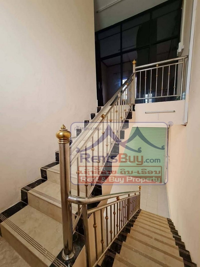 6836-Prime 2-Bedroom Shophouse for Rent Near Vientiane National Convention Hall