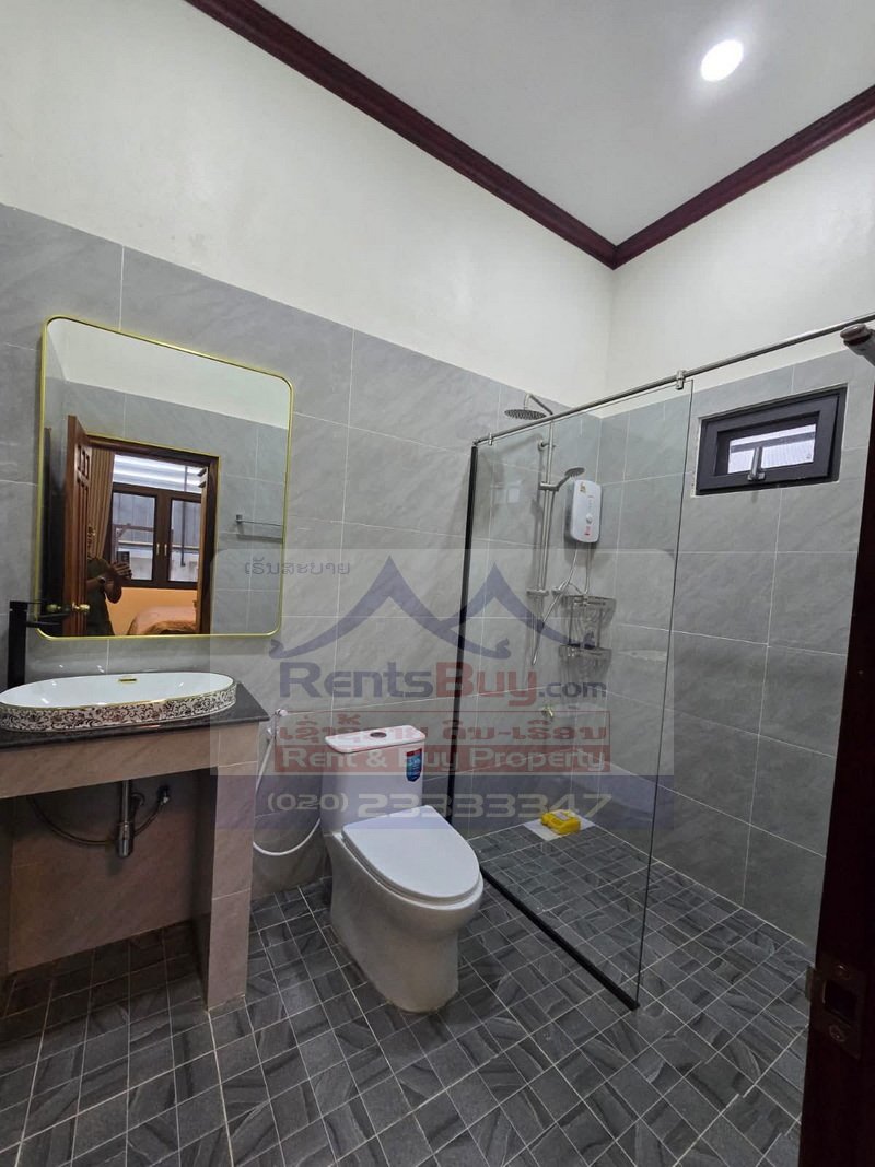 6952-Spacious 4-Bedroom, 5-Bathroom Renovated Villa for Rent with Big Garden | 4 Min to National Convention Center, Vientiane