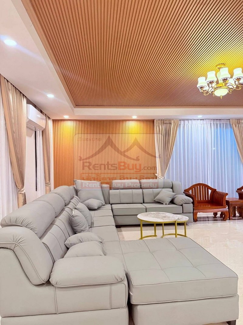 houseforrent10 6947-Luxury Nordic Living: 13 Mins to That Luang Lake | 3BR/5BA & Fully Furnished