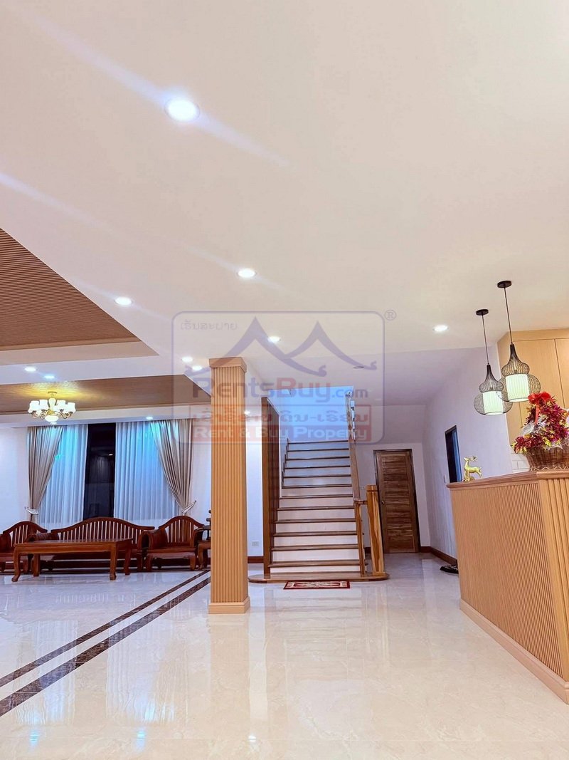 houseforrent11 6947-Luxury Nordic Living: 13 Mins to That Luang Lake | 3BR/5BA & Fully Furnished