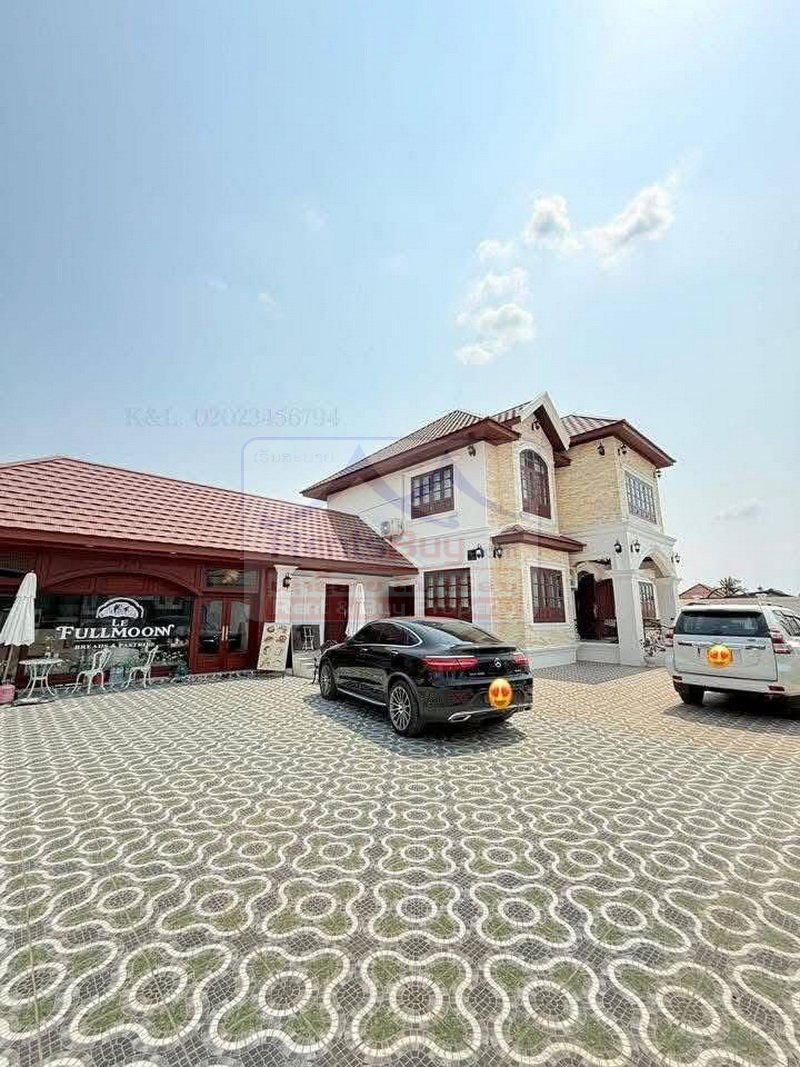 houseforrent01 6968-Elegant 2-Storey Family Villa (4BR/5BA) with Large Parking Yard – Near That Luang, Vientiane