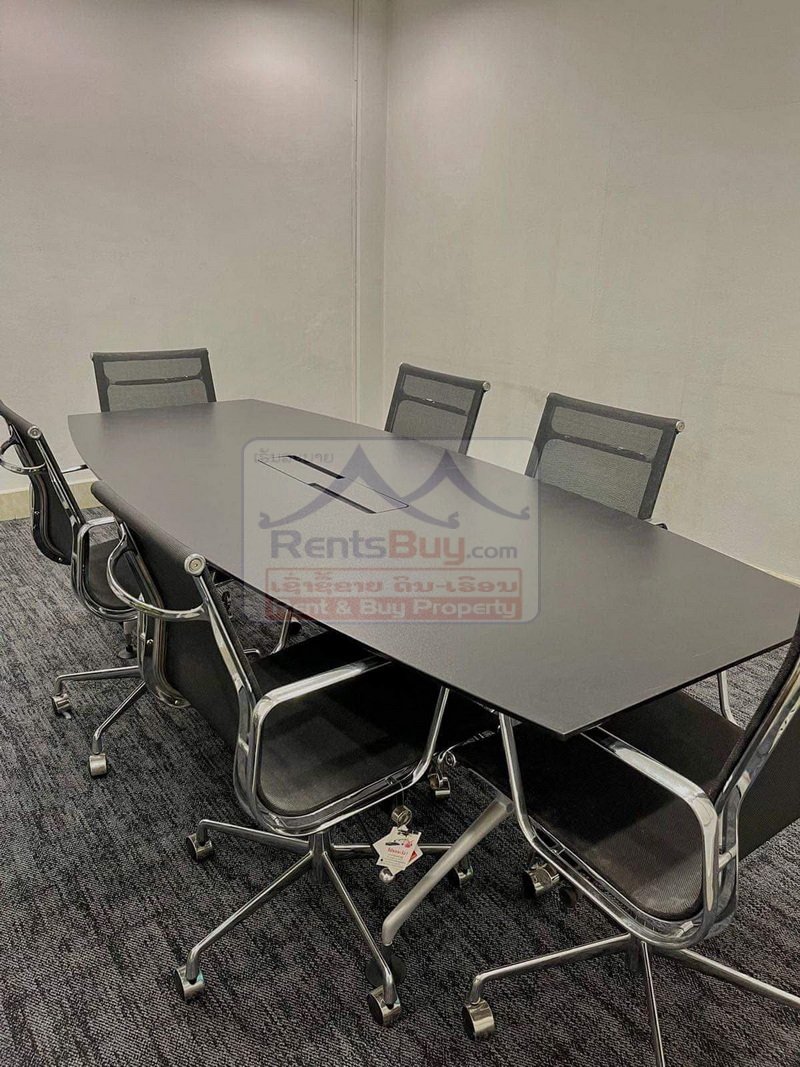 7035-Modern 3-Storey Fully Furnished Office Building for Rent in Prime Chanthabouly District Near Patuxai, Vientiane
