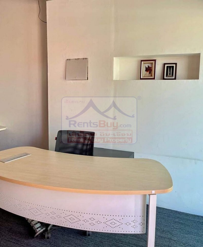 7035-Modern 3-Storey Fully Furnished Office Building for Rent in Prime Chanthabouly District Near Patuxai, Vientiane