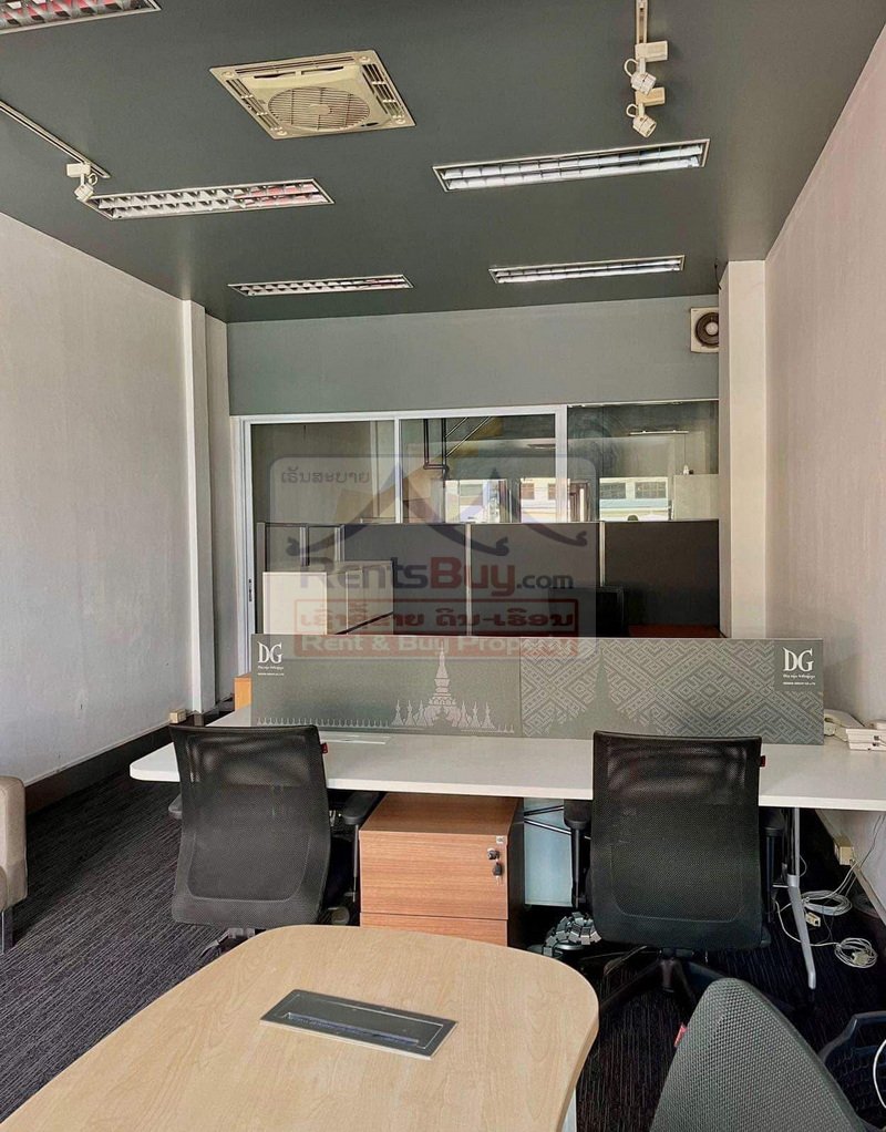 7035-Modern 3-Storey Fully Furnished Office Building for Rent in Prime Chanthabouly District Near Patuxai, Vientiane