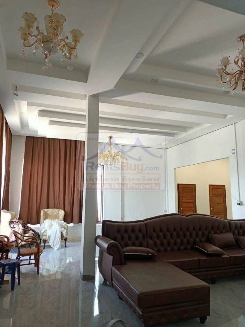 7020-Large Modern Villa for Rent – 6 Bedrooms, Saysettha District Near Logistics Hub
