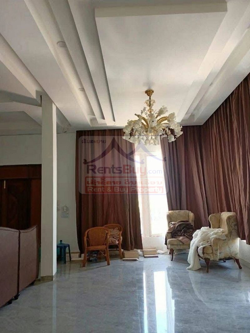 7020-Large Modern Villa for Rent – 6 Bedrooms, Saysettha District Near Logistics Hub