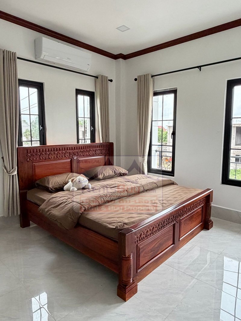 houseforrent08 7045-Newly Built 4-Bedroom Luxury House for Rent – Garden Villa Near That Luang Lake, Vientiane