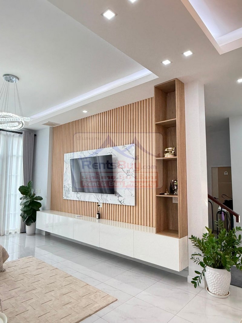 7092-Modern Luxury Fully Furnished House for Sale in Sala Kham, Hadxaifong, Vientiane Capital – 4 Bedrooms on 439 sq.m Land