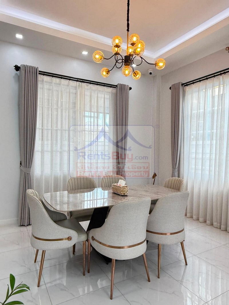 7092-Modern Luxury Fully Furnished House for Sale in Sala Kham, Hadxaifong, Vientiane Capital – 4 Bedrooms on 439 sq.m Land