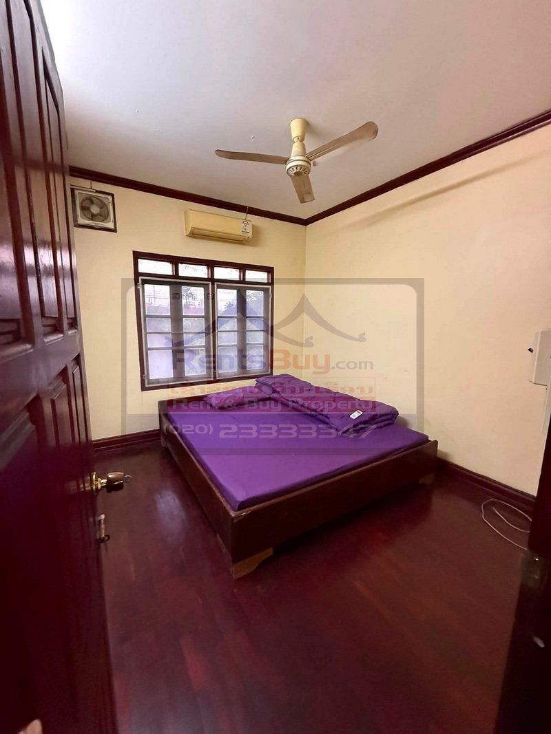 7126-Spacious 4-Bedroom House for Rent Near That Luang Stupa, Xaysettha District, Vientiane Capital