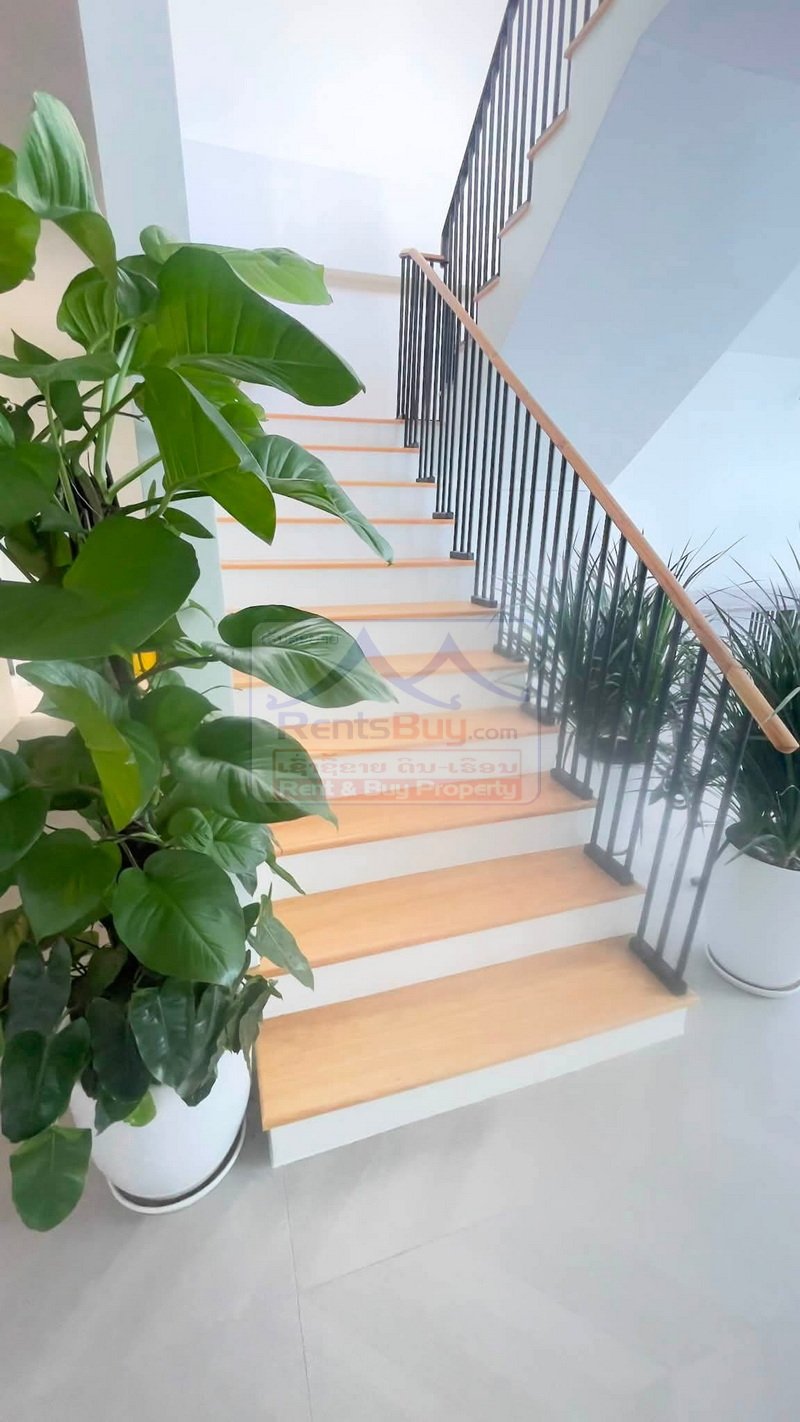 houseforrent06 7101-Brand-New Minimal Villa for Rent in Hatxayfong District, Vientiane Capital – 3 Bedrooms, 4 Bathrooms, Fully Furnished House with Multi-Purpose Room