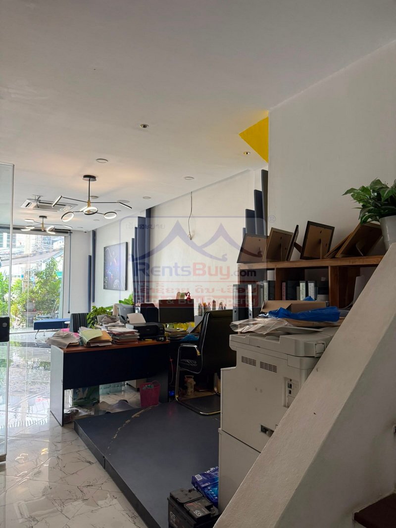 shophouseforrent15 7131-Prime 3-Storey Commercial Shophouse for Rent Near Patuxay Monument, Vientiane Capital – Ideal for Offices, Restaurants, Clinics & Retail Businesses
