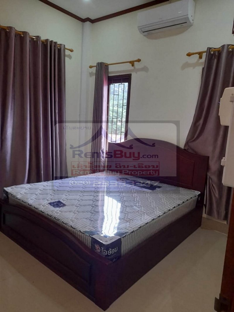 7155-Spacious Fully Furnished 5-Bedroom House for Rent Near Sangjiang Market, Vientiane