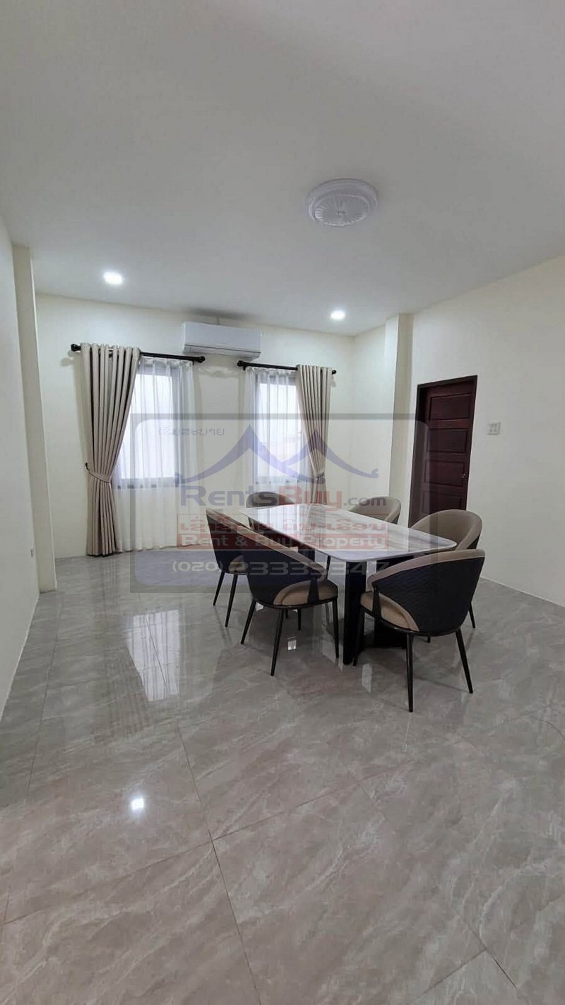 7143-Spacious Fully Furnished 4-Bedroom Compound House for Rent Near Patuxay Monument, Vientiane