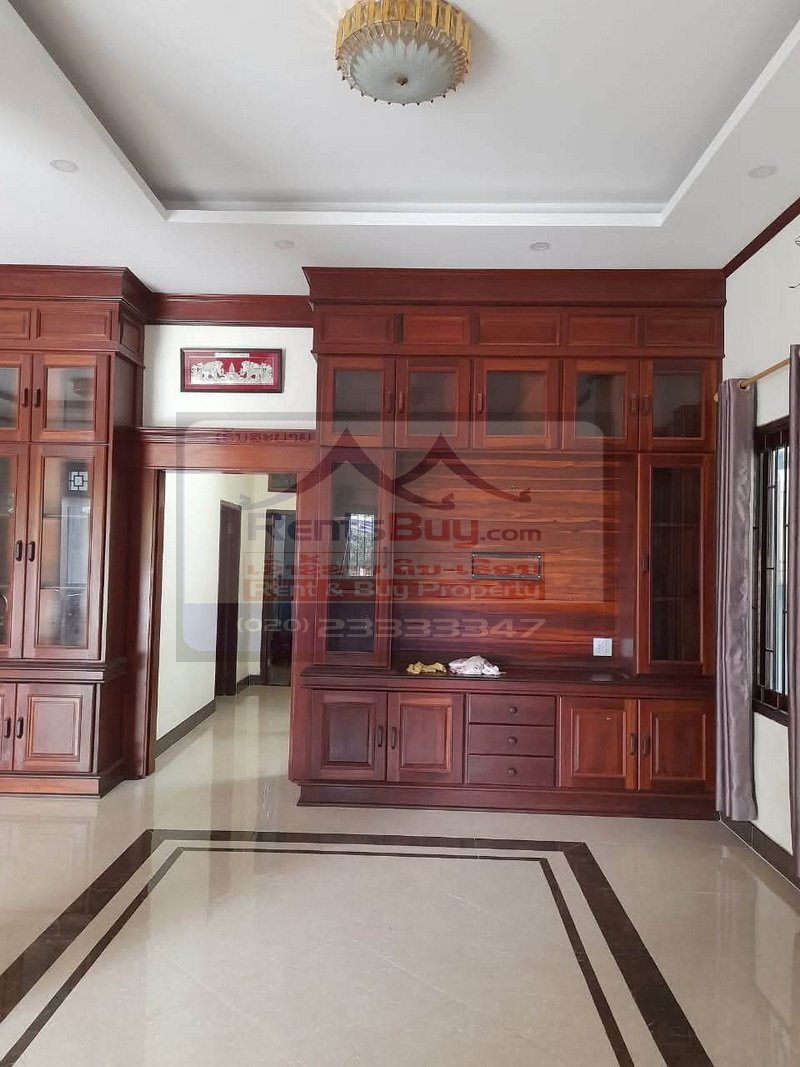 7155-Spacious Fully Furnished 5-Bedroom House for Rent Near Sangjiang Market, Vientiane