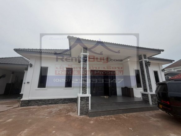 7161-Newly Built 3-Bedroom Villa for Sale Near That Luang Lake, Vientiane – Spacious 611 sqm Land
