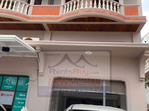 7151-Prime 3-Story Shophouse for Rent in Sisattanak – Ideal Live/Work Space Near Thadeua Clock Tower