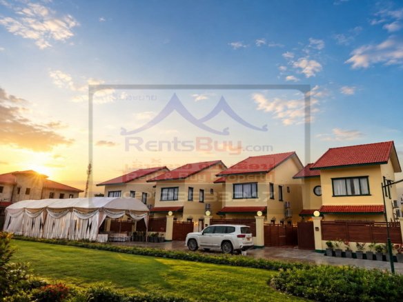 7150-Spacious Tuscan-Style 3 Bedroom Townhouse for Rent Near Patuxay & That Luang, Vientiane