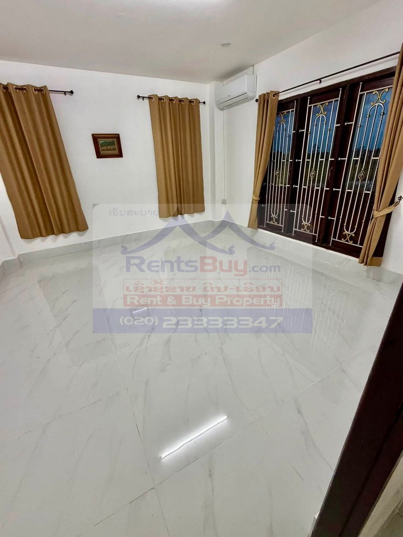 7191-Spacious 2-Bedroom Two-Story Villa for Rent Near That Luang Lake, Vientiane
