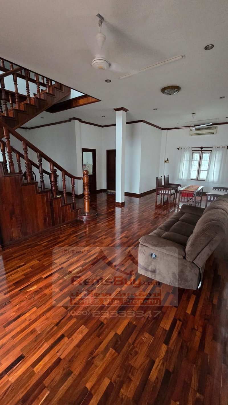 houseforrent04 7195-Contemporary Lao-Style 3-Bedroom House for Rent Near Chinese Embassy & International Schools in Vientiane