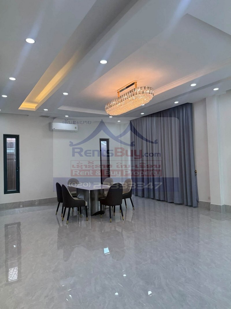 7215-Modern 3-Bedroom Fully Furnished House for Rent or Sale Near Wattay International Airport, Vientiane