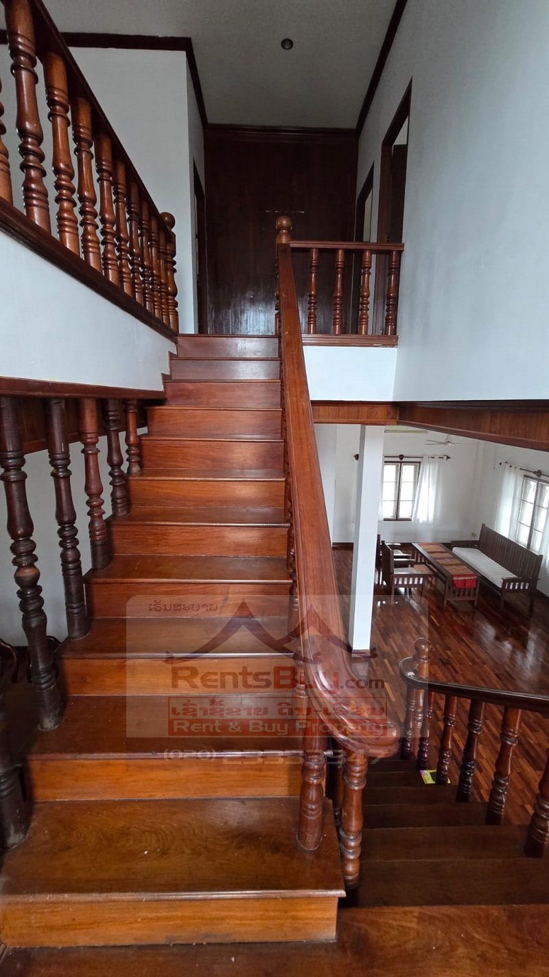 houseforrent10 7195-Contemporary Lao-Style 3-Bedroom House for Rent Near Chinese Embassy & International Schools in Vientiane