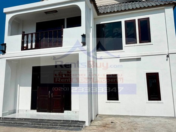 7191-Spacious 2-Bedroom Two-Story Villa for Rent Near That Luang Lake, Vientiane