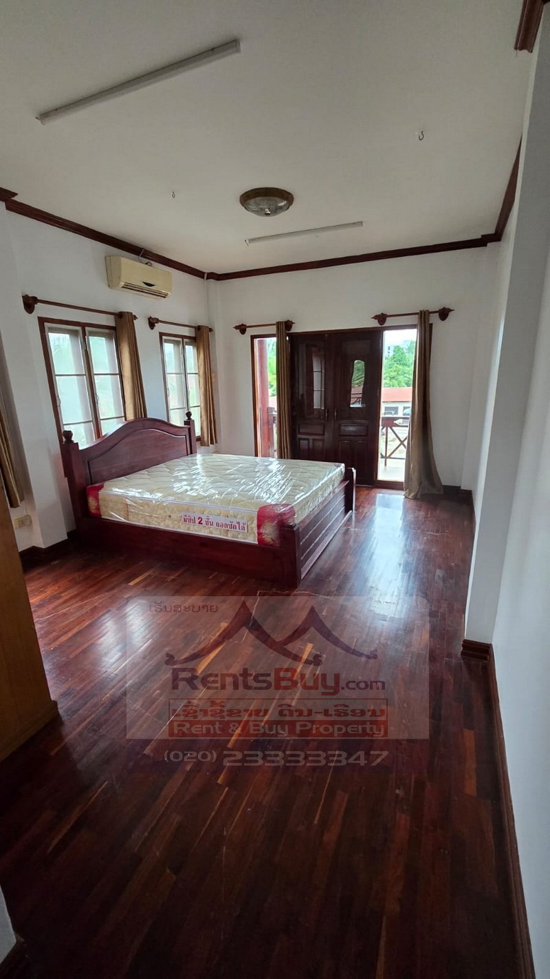 houseforrent12 7195-Contemporary Lao-Style 3-Bedroom House for Rent Near Chinese Embassy & International Schools in Vientiane