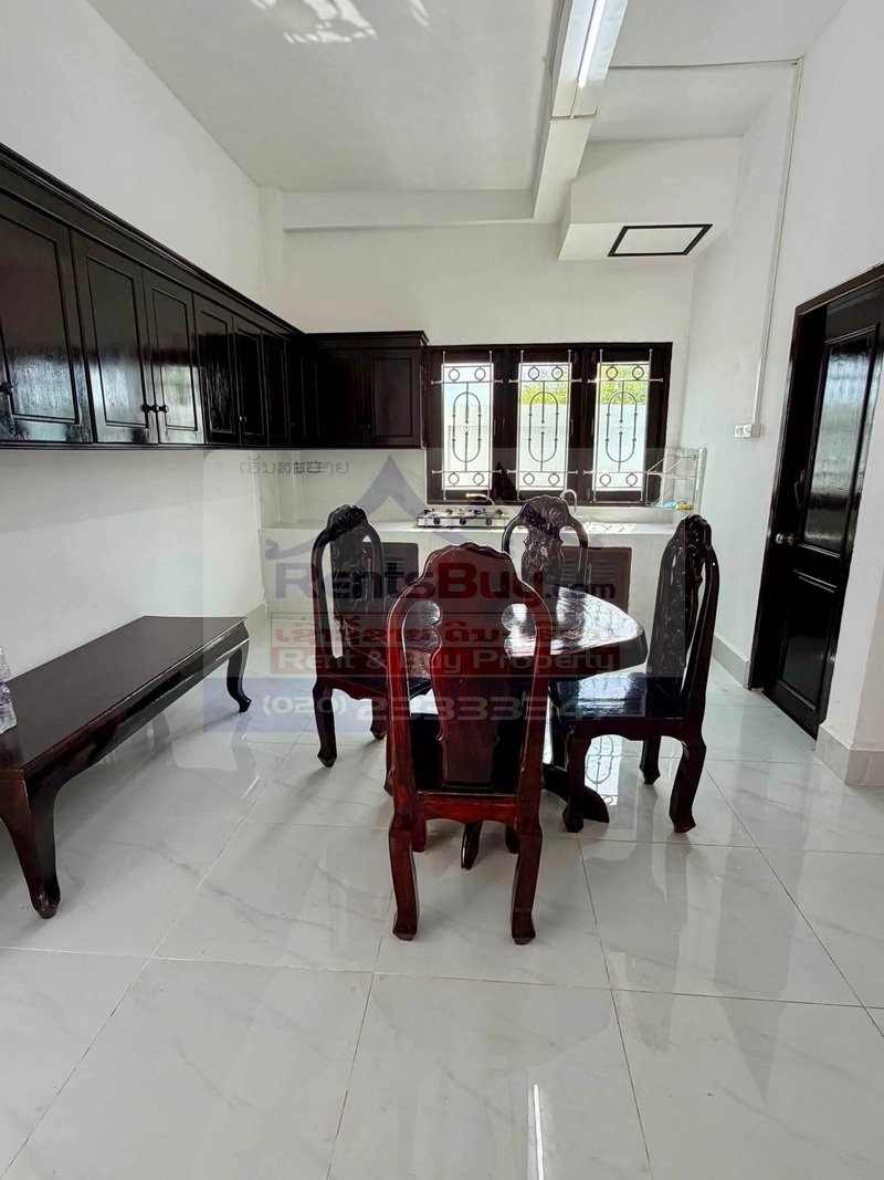 7191-Spacious 2-Bedroom Two-Story Villa for Rent Near That Luang Lake, Vientiane
