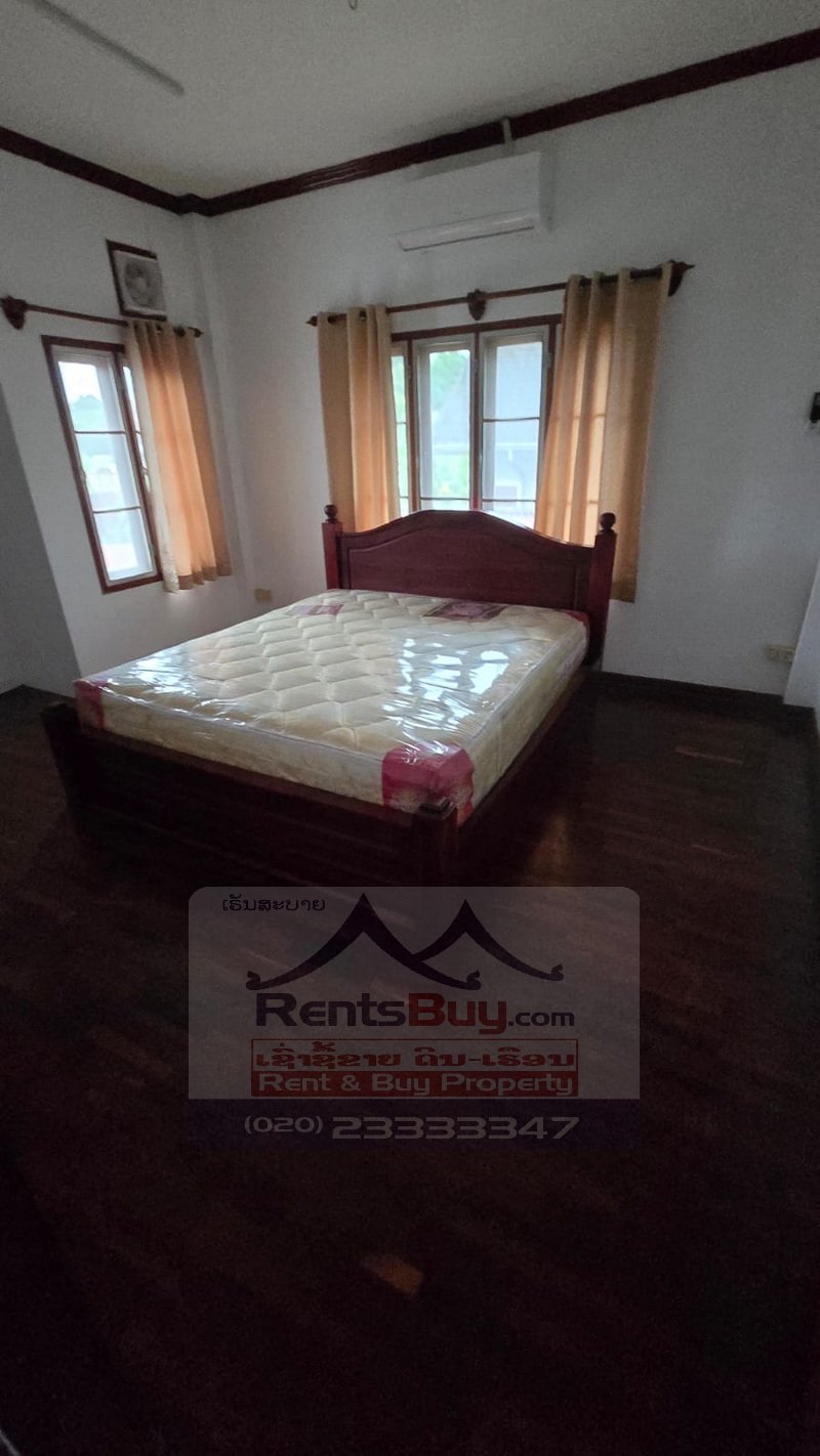houseforrent13 7195-Contemporary Lao-Style 3-Bedroom House for Rent Near Chinese Embassy & International Schools in Vientiane