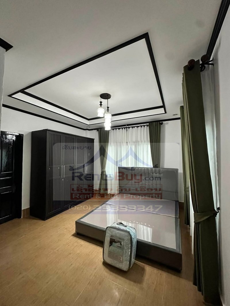 houseforrent15 7227-Fully Furnished 3-Bedroom Contemporary Lao-Style House for Rent in Bo Oh, Hardxayfong District, Vientiane