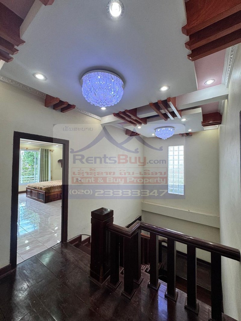 7228-Modern 4-Bedroom House for Rent Near U.S. Embassy and Lanexang Golf Driving Range, Vientiane